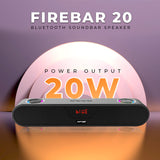 iNFiRe FireBar 20 upto 8 Hours PlayTime, 360* Surrounding Sound With RGB Lights 20 W Bluetooth Soundbar