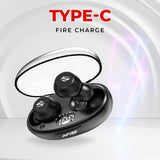 iNFiRe FireBud 62 TWS Earbuds 5.3 BT Version with 15 Hours Playback Time | Voice Assistant | Type C | LED Display | IPX5 Bluetooth Earbuds