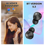 iNFiRe FireBud 62 TWS Earbuds 5.3 BT Version with 15 Hours Playback Time | Voice Assistant | Type C | LED Display | IPX5 Bluetooth Earbuds