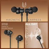 iNFiRe FireBand 101 upto 50 Hours Playback Time , IPX5 with Fire Charge Bluetooth Headset  (Metallic Black, In the Ear)