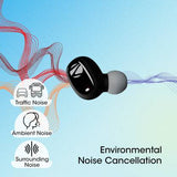 ZEBRONICS ZEB-SOUND BOMB N1 TWS earbuds with ENC, Splash Proof Bluetooth Headset  (MIDNIGHT BLACK, True Wireless)