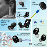 ZEBRONICS ZEB-SOUND BOMB N1 TWS earbuds with ENC, Splash Proof Bluetooth Headset  (MIDNIGHT BLACK, True Wireless)