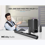 ZEBRONICS ZEB-Juke Bar 9400 Pro Dolby 525 W Bluetooth Soundbar  (Black, 5.1 Channel)