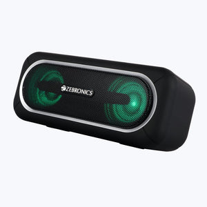 ZEBRONICS Zeb-Delight 20 Bluetooth v5.0 Portable Speaker with 10W RMS, TWS Function, FM Radio, Call Function, Supports USB, microSD, 5H Backup, Built-in Rechargeable Battery, AUX and RGB Lights