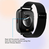 ZEBRONICS ZEB-FIT7220CH Bluetooth Smart Watch,4.4cm (1.75") Full Touch Curved Screen, Metal Body & Metal Strap,7 Days Data Storage,SpO2, BP & Heart Rate Monitor, IP67 Waterproof