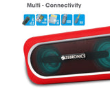 ZEBRONICS Zeb-Delight 20 Bluetooth v5.0 Portable Speaker with 10W RMS, TWS Function, FM Radio, Call Function, Supports USB, microSD, 5H Backup, Built-in Rechargeable Battery, AUX and RGB Lights