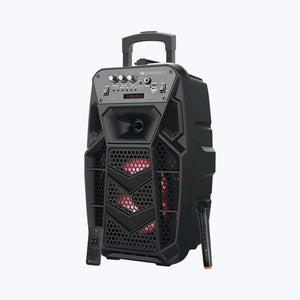 Zebronics ZEB-101 MOVING MONSTER X8L Wireless Bluetooth Trolley Speaker With Supporting SD Card, USB, AUX, FM, Remote Control, Wireless Mic & RGB Lighting. (24 Watt)