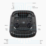 Zebronics Zeb-Thump 800 With Wireless Mic, USB, mSD Card, AUX, FM, 70 W Bluetooth Party Speaker