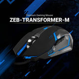 ZEBRONICS ZEB-TRANSFORMER-M Wired Optical Gaming Mouse  (USB 3.0, Black)